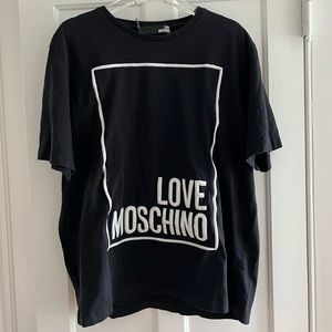 Moschino Oversized Satin Appliquéd Cotton Jersey Tshirt